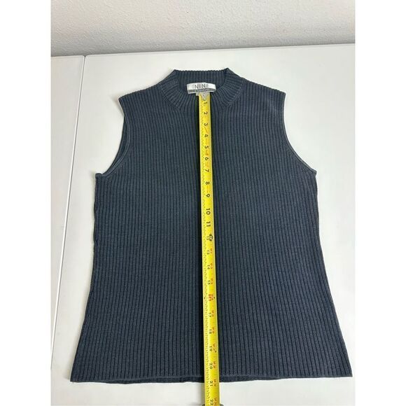 Nine & Company Silk Blend Black Tank Tops Turtle Neck Size M - Picture 5 of 8